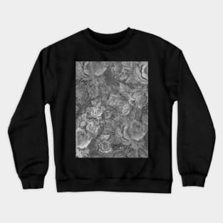 Gray Rose Pattern Crewneck Sweatshirt